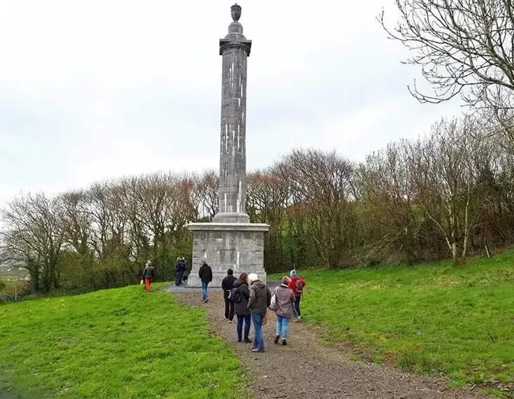 Group walk going to Cornelius O'Brien's Column