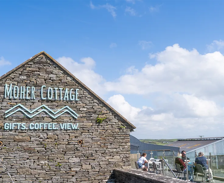 Moher Cottage Building and Logo sign