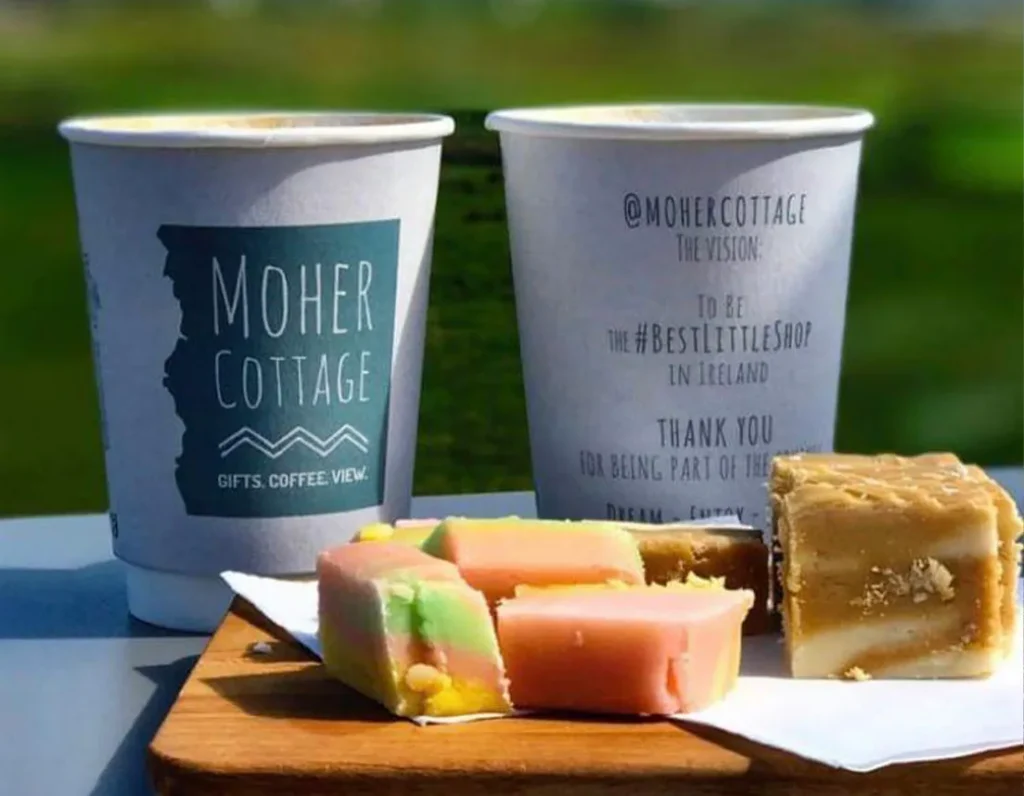 Coffee and fudge with a view