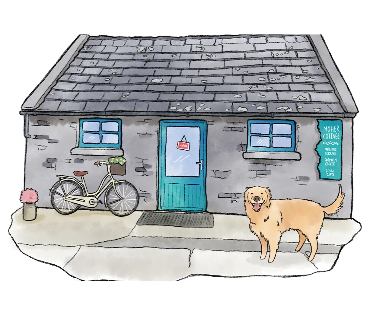 Moher Cottage Illustration