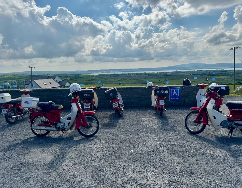 Multiple of the same scoorter in car park
