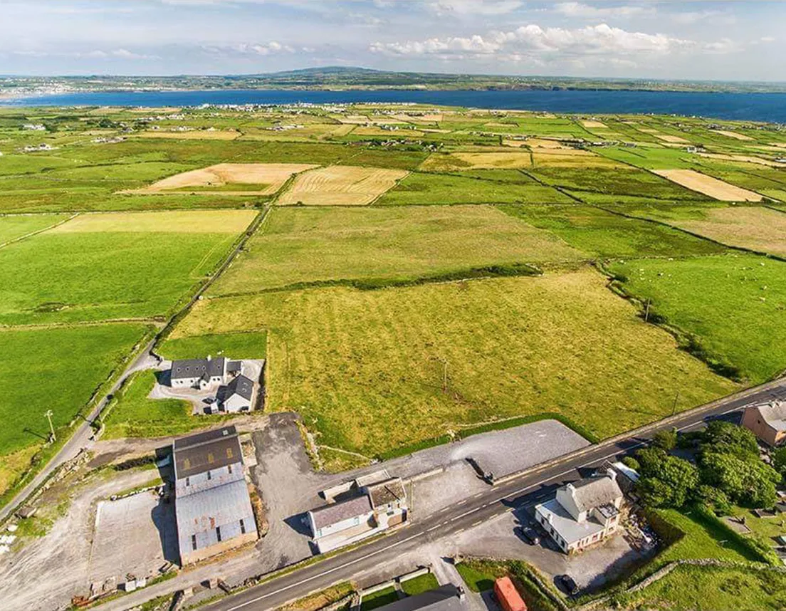 aerial view of moher cottage